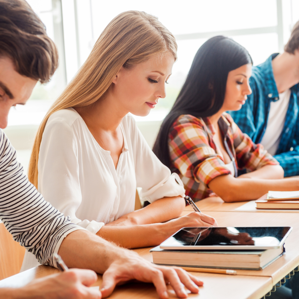 students in class