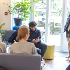 students in the common room