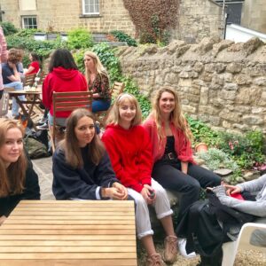 girls sat together