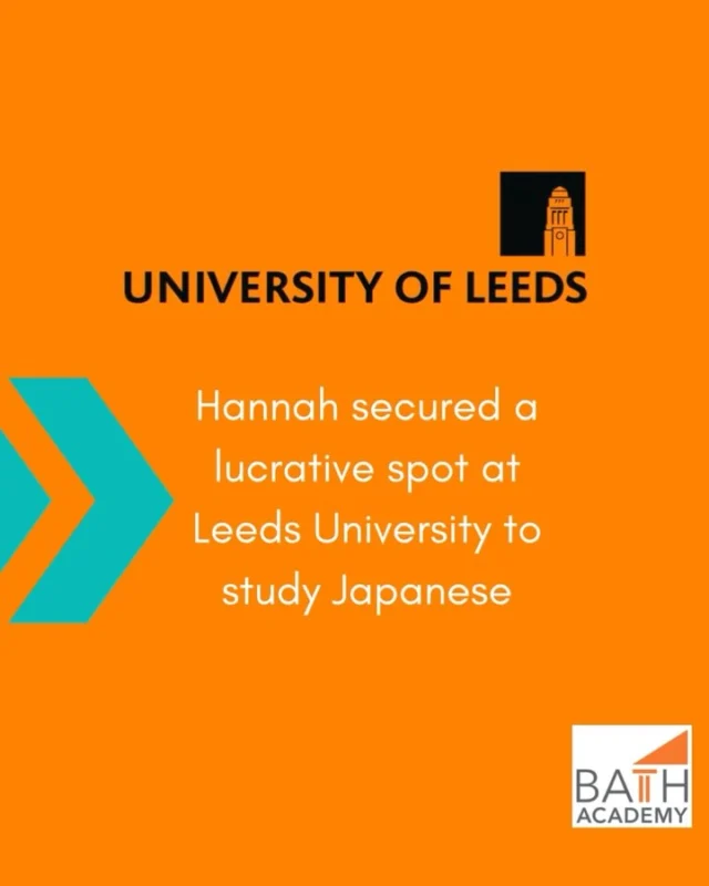 STUDENT SUCCESS STORY 🟠⚪

As we approach the end of this academic year we wanted to continue to highlight some of 2024's student success stories. 🏅

Hannah joined Bath Academy with the desire to succeed. She did just that, and secured a lucrative spot to study Japanese at Russell Group university, the @universityofleeds 🎓

Bath Academy is proud to offer Japanese at both GCSE and A-Level. 🏯 People with language skills and knowledge of other cultures often have an advantage over people without them. They stand out as talented and successful, with a strong desire to learn. Learning another language also puts you in a stronger position to get a job in companies with international links or improve employability if you would like to work abroad. It can even make it easier for you to learn other languages at a later date.

Find out more about what other languages Bath Academy offers by calling the college on: 01225 334 577 or via email: admissions@bathacademy.co.uk 📞📧

#BathAcademy #SupportingAchievement #studentsuccess #Japanese #languagesatBathAcademy #ALevelResults #Leedsuniversity #russellgroup #studyjapanese #learnjapanese