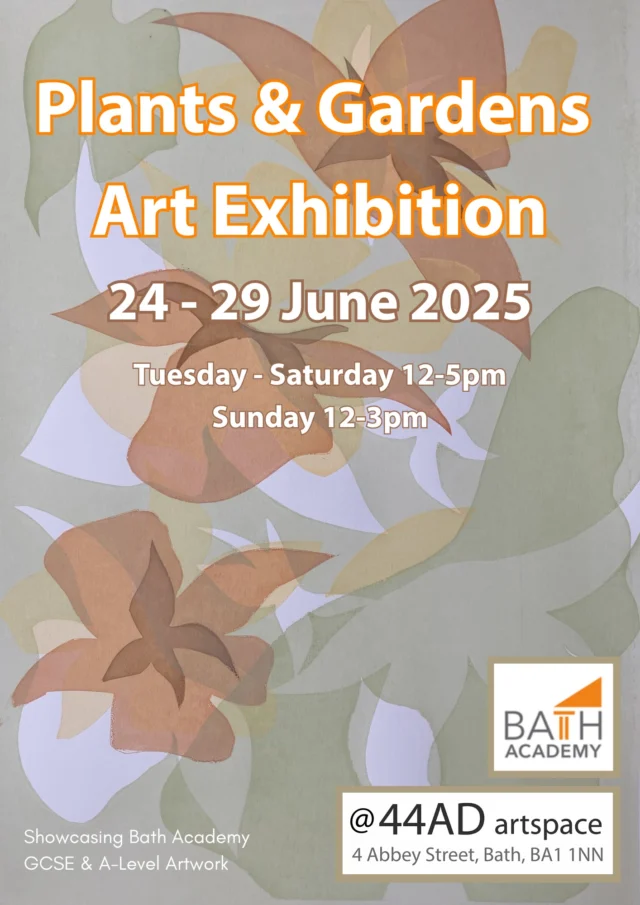Bath Academy are delighted to be taking over the @studio44ad art gallery Tuesday 24th - Sunday 29th June to showcase our GCSE and A-Level student's work. 

This opportunity was made possible by our past student Rufus, who won the Moon Gazer's & Star Finders @RCSBathArt Young Artist's Prize in 2024.

Drop in and see us!

#motivationalmonday #art #artshow #artexhibition #artinbath #studyart #studyartinbath #gcseart #alevelart #BathAcademy #44ad